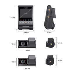 VIOFO A329S 3CH dimensjoner