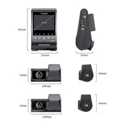 VIOFO A329S 3CH dimensjoner